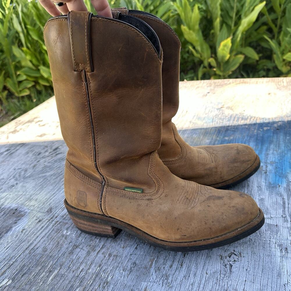 Dan Post Albuquerque Waterproof Tan Leather Western Work Boots Men’s 11.5D - 220
